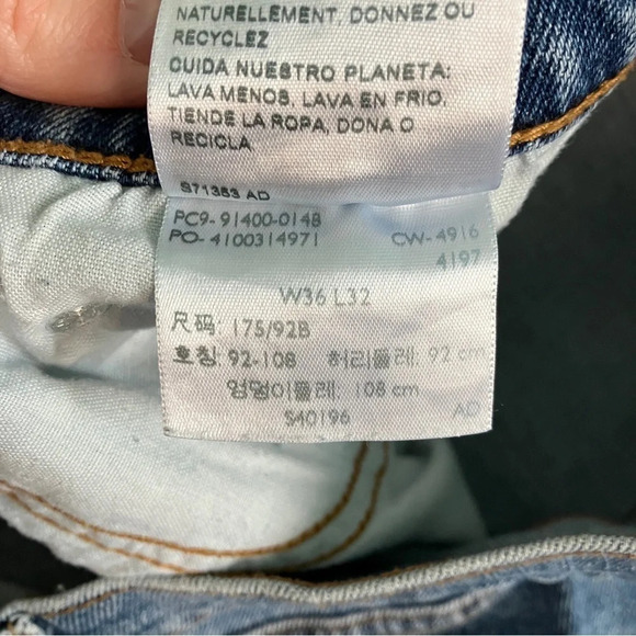 Levi Strauss Signature Regular Straight Leg  Blue Jeans - Picture 5 of 6